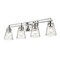 Z-Lite Lyna Vanity, 4-Light, 30.5 In.W x 6.5 In.L x 9 In.H, Chrome /Clear 823-4V-CH - alternate 6